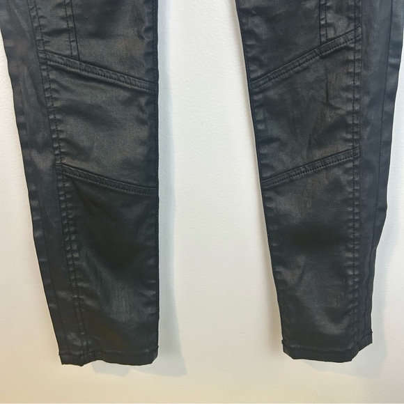 Current/Elliot Sweeney Ankle Black Coated Faux Leather Skinny Pants/Jeans Size 2 - Picture 11 of 11